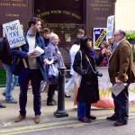 Photos from the Protest outside PwC 1 Embankment Place, part of the Global week of action for tax justice