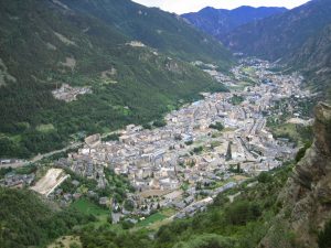 Andorra has just over twice the population of Liechtenstein, and looks a little like it too.