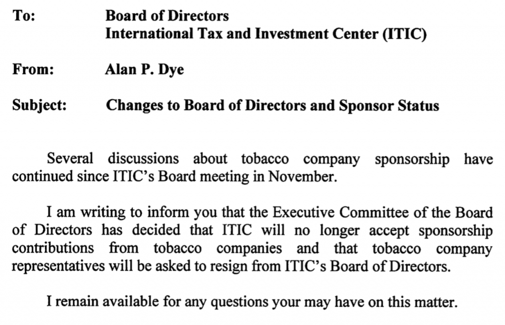 ITIC board letter May17