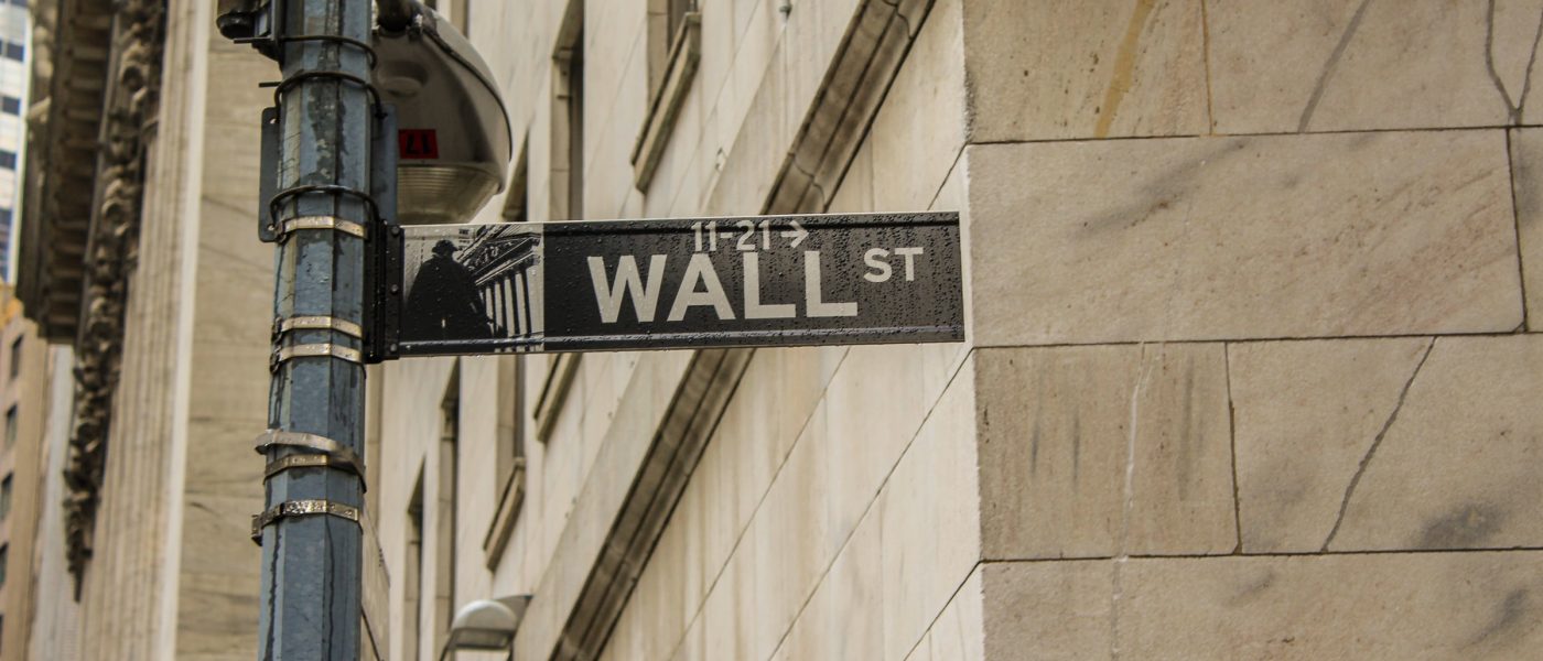 Wall Street pole sign A Wall Street sign on a street pole
