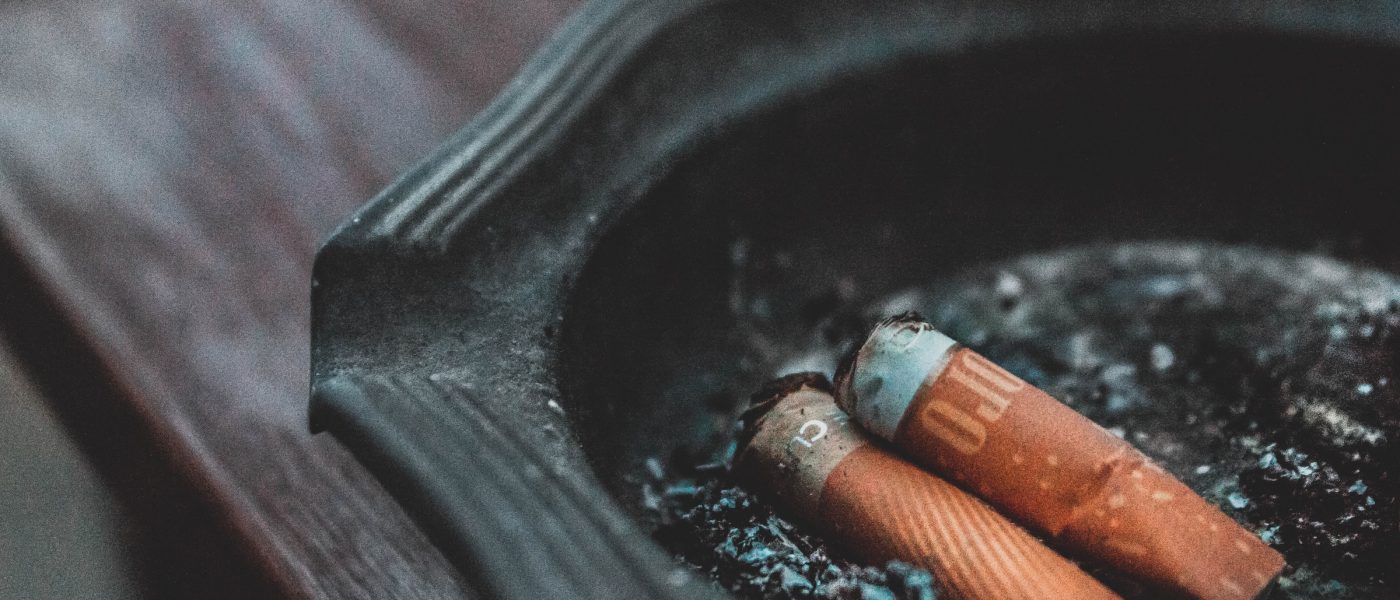 cigarette butts in ashtray Cigarette butts in ashtray