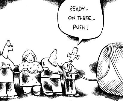 Pushing on string