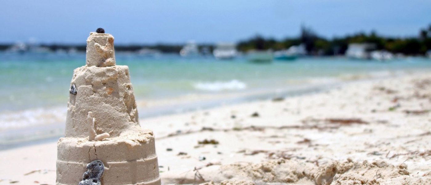 A sandcastle in Mauritius