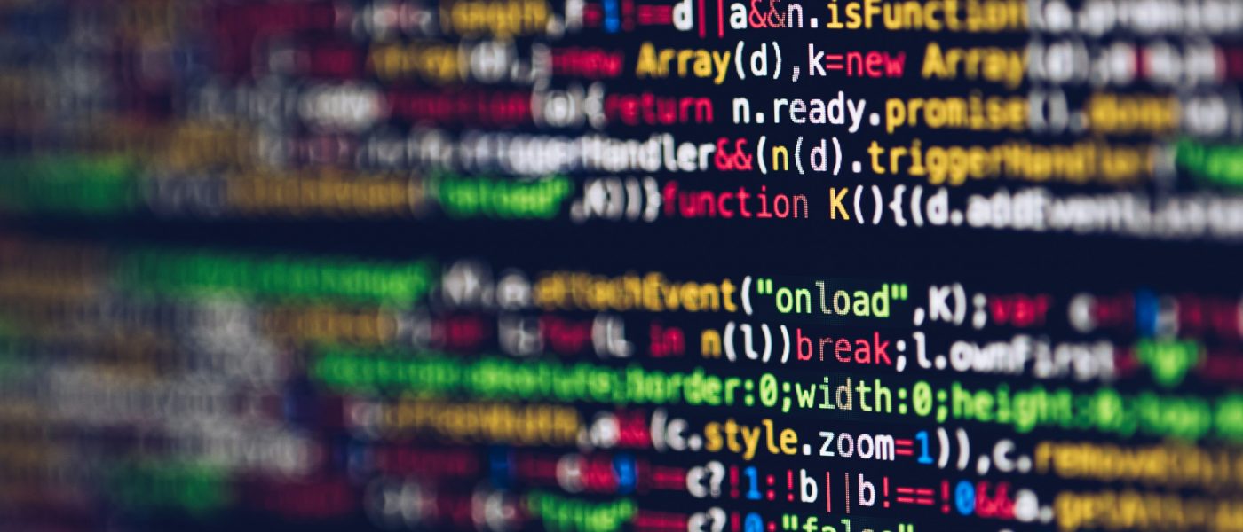 background-bit-bytes Colourful coding on a monitor