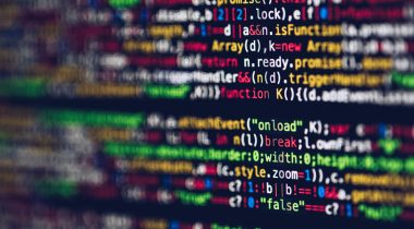 background-bit-bytes Colourful coding on a monitor