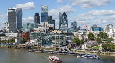 City of London skyline from London City Hall City of London skyline